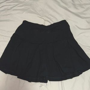 black mini skirt
